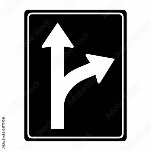 Bifurcation traffic sign