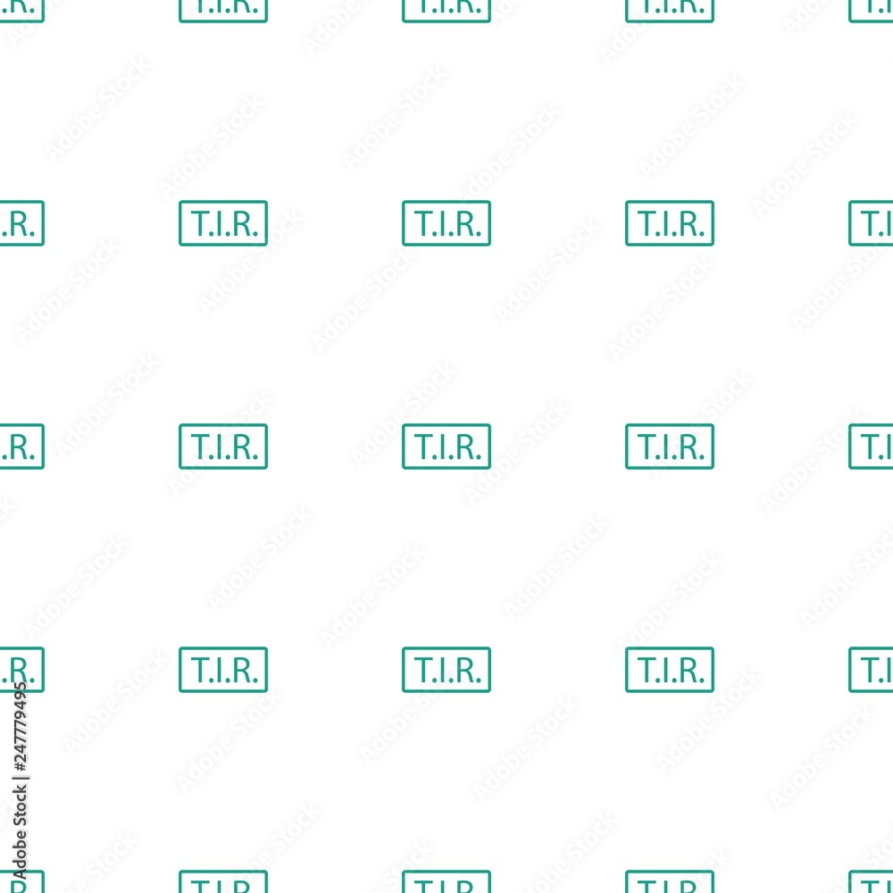 TIR icon pattern seamless white background TIR icon pattern seamless white background