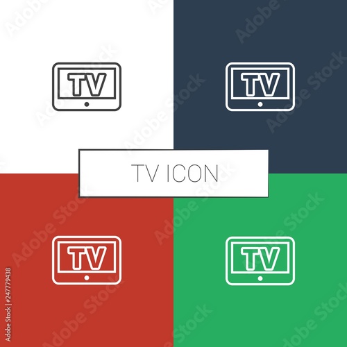 TV icon white background