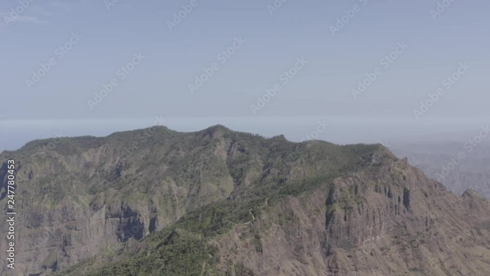 4K ungraded UHD aerial view of Serra Malagueta natural parc in Santiago island in Cape Verde - Cabo Verde 4K ungraded UHD aerial view of Serra Malagueta natural parc in Santiago island in Cape Verde - Cabo Verde