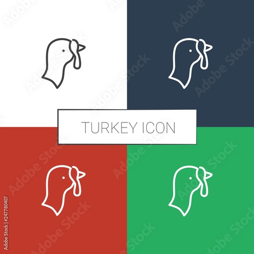 turkey icon white background