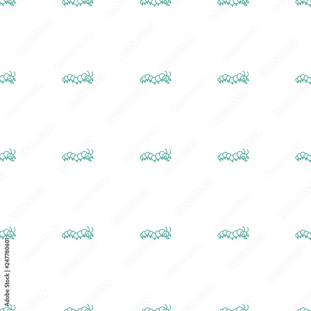 caterpillar icon pattern seamless white background