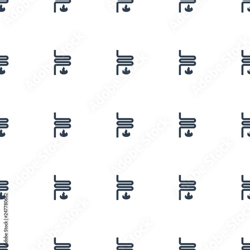 heating system icon pattern seamless white background