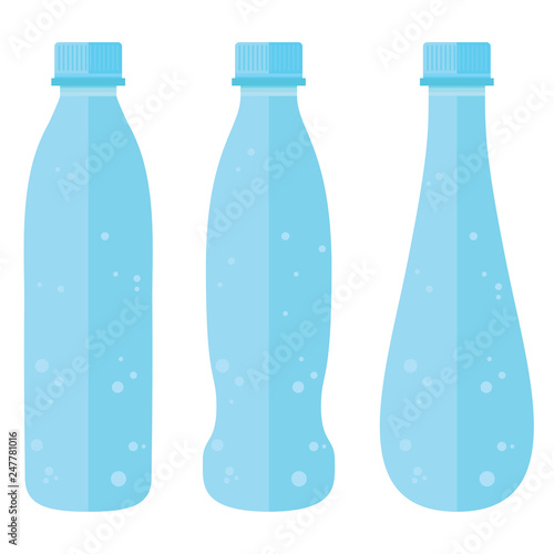 Set of bottle collection isolated on white background.