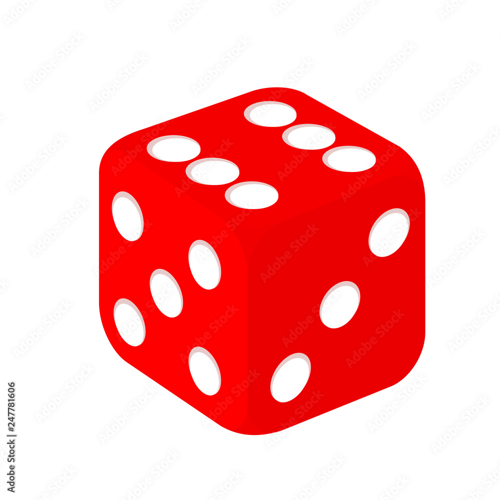 Detailed Casino Red Gambling Dice Vector Graphic Detailed Casino Red Gambling Dice Vector Graphic
