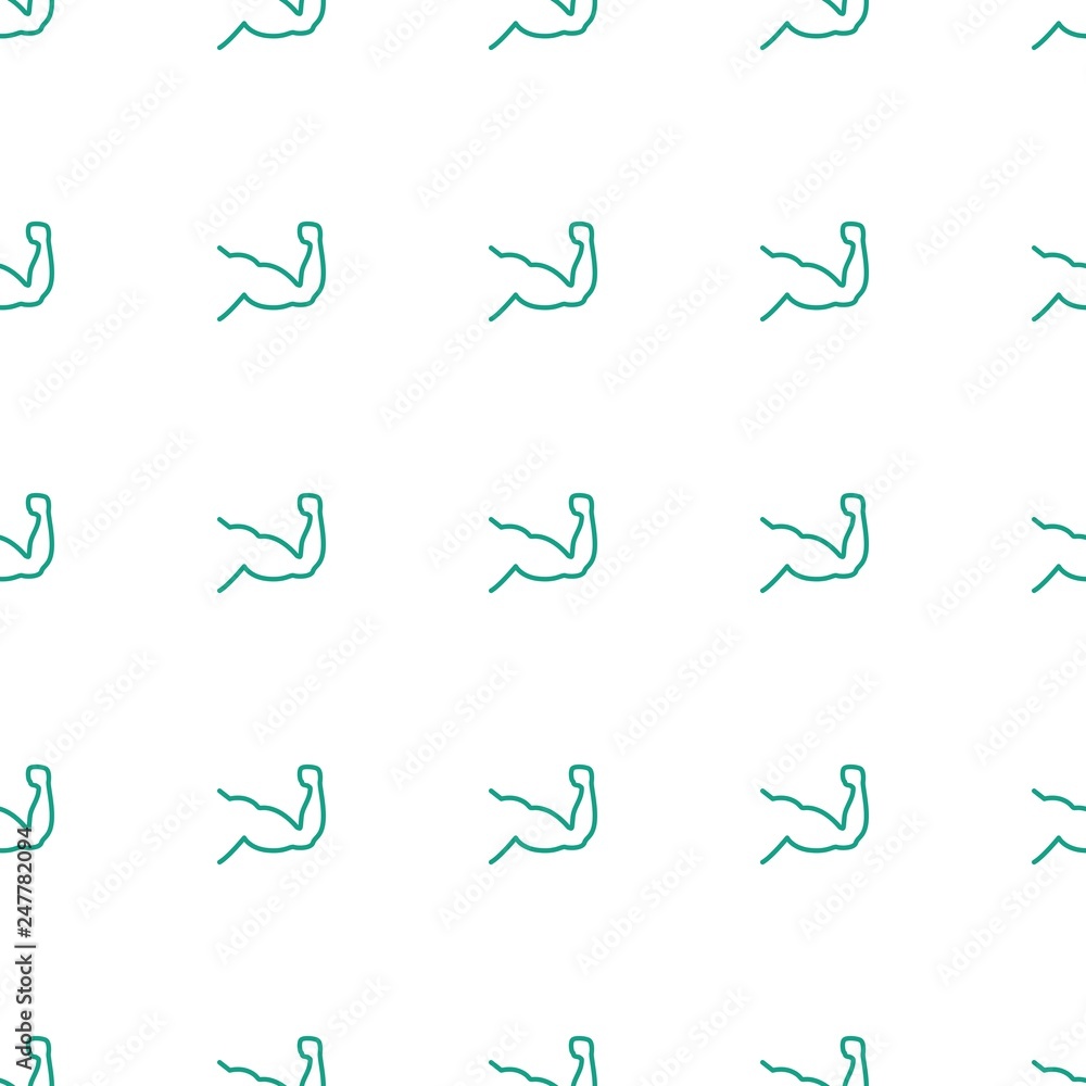 muscle icon pattern seamless white background