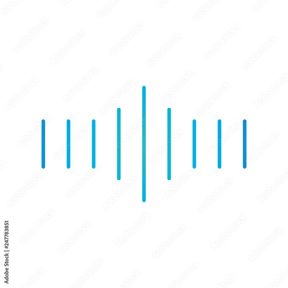 Linear sound or voice floating media wave, soundwave icon. Minimalistic design. Vector illustration isolated on white background. Linear sound or voice floating media wave, soundwave icon. Minimalistic design. Vector illustration isolated on white background.