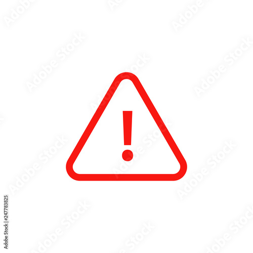 Free Download Red Exclamation mark sign in triangle vector isolated on white background. icon for ui, website and label. Vector illustration - GFXLoad