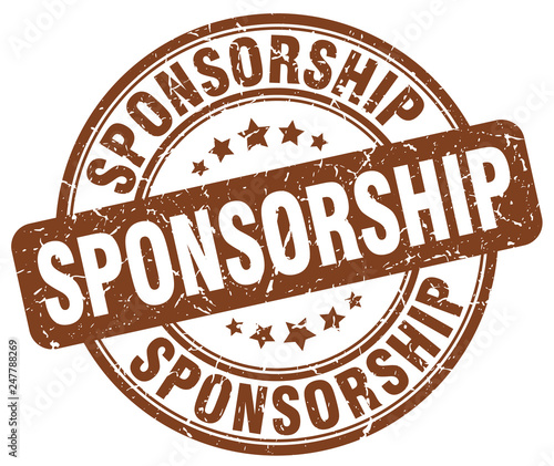 sponsorship brown grunge stamp