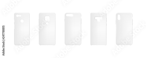 A set of phone covers. Realistic templates for design.
