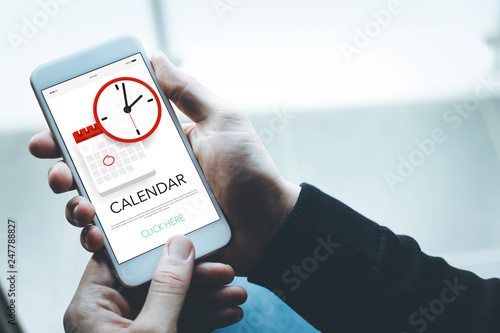 CALENDAR CONCEPT ON SCREEN