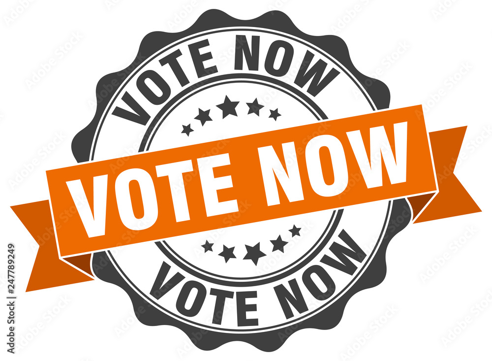 Fototapeta premium vote now stamp. sign. seal