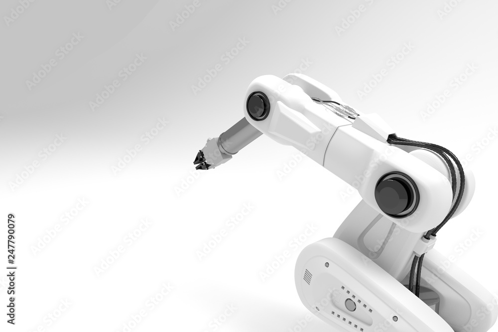 3d white arm robot 3d white arm robot