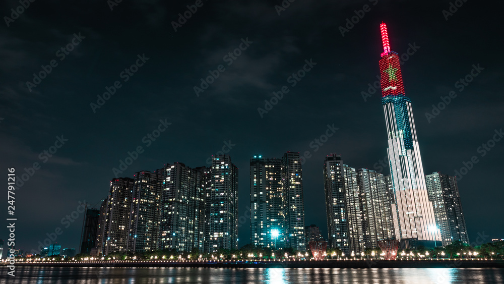 Celebrating the lunar new year in Ho Chi Minh City, Vietnam. Here the