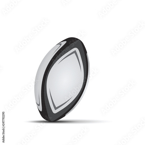 realistic vector rugby sports ball