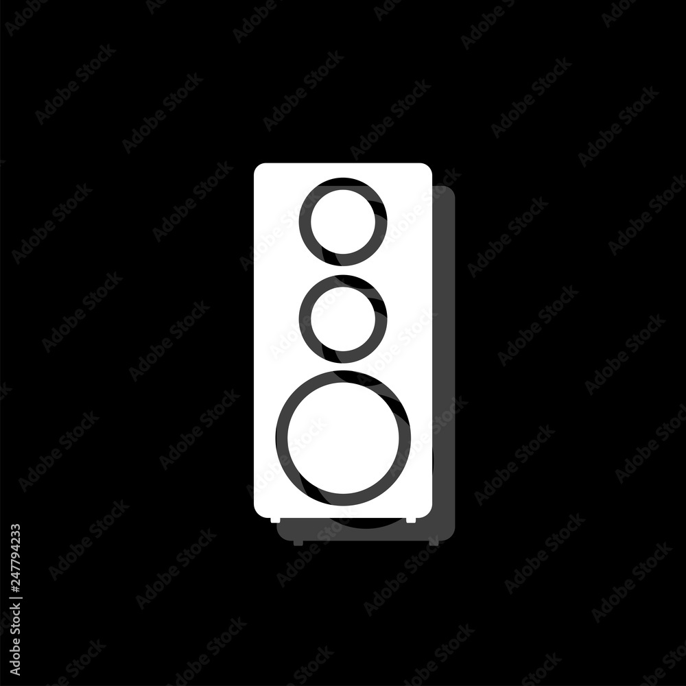 Music column icon flat Music column icon flat