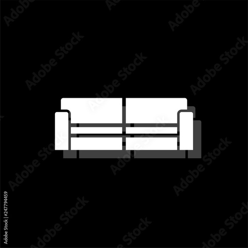 Sofa icon flat