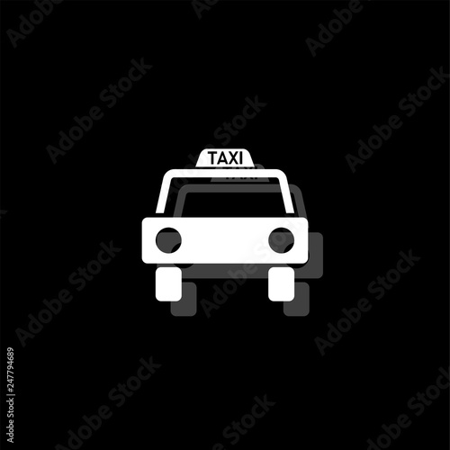 Taxi car icon flat