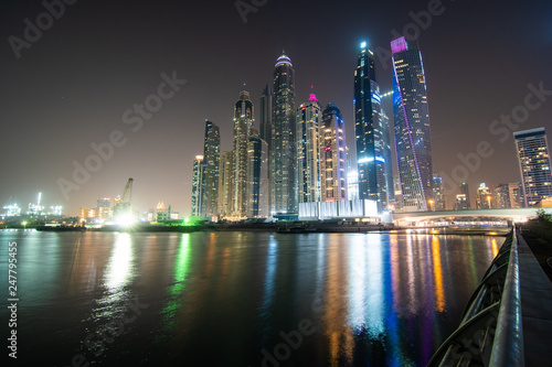 Wallpaper Mural Dubai, United Arab Emirates - October, 2018: Dubai at night, dubai marina, skylines Dubai Marina Torontodigital.ca