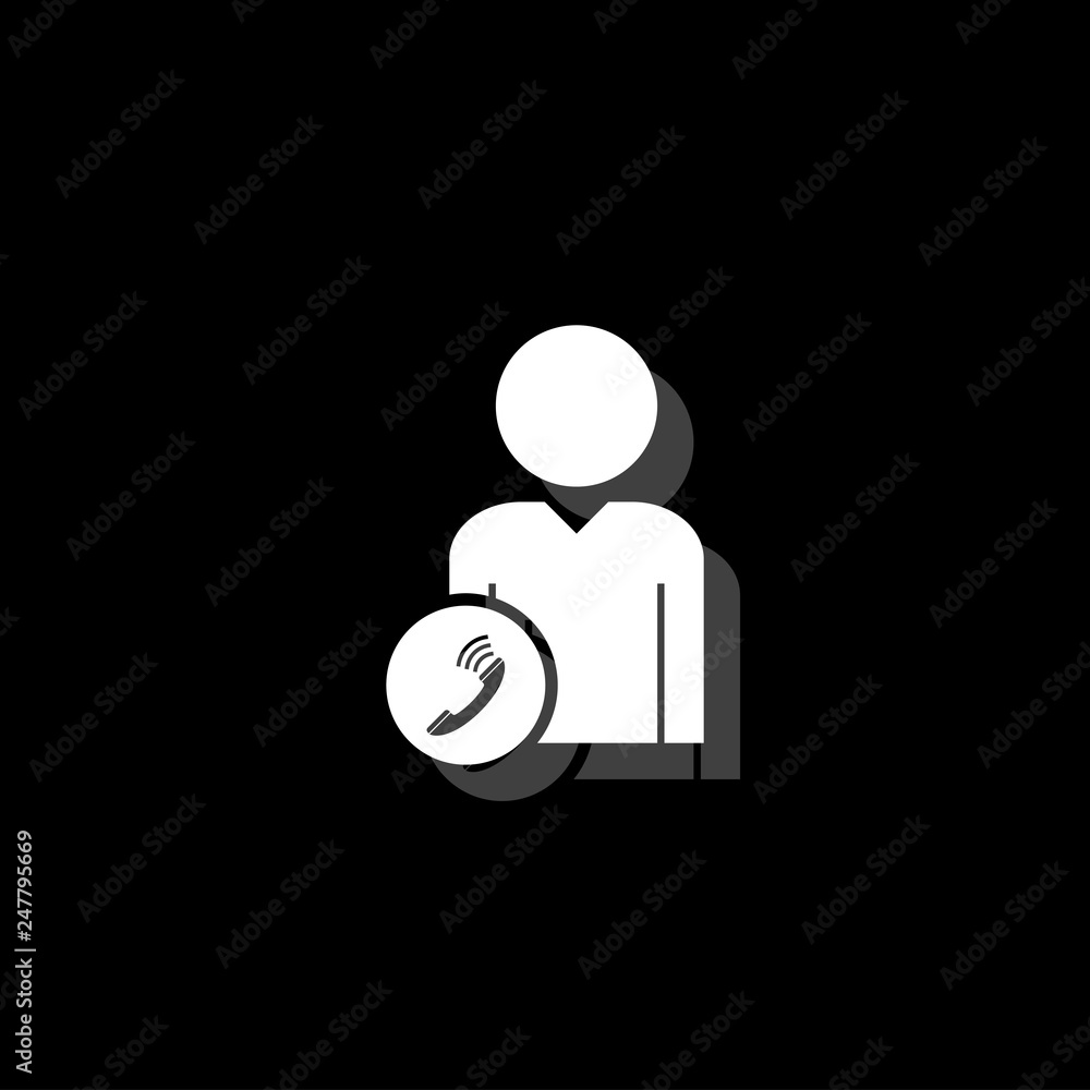 Call to User icon flat Call to User icon flat