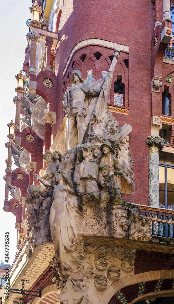 Barcelona, Spain, the Palace of Catalan music