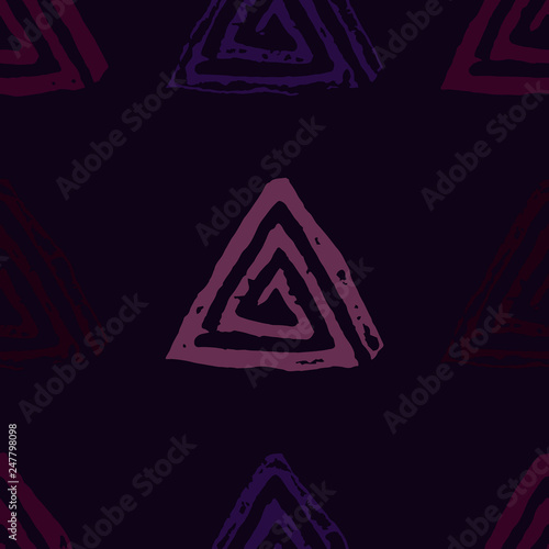 Seamless pattern with textured triangles