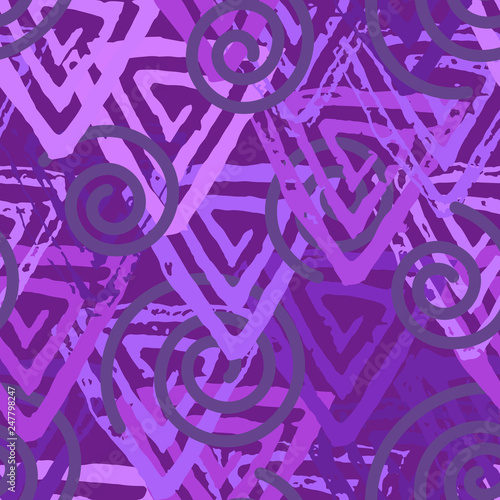 Seamless pattern with textured triangles