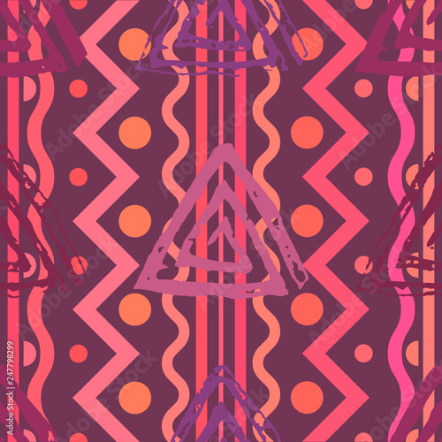 Seamless pattern with textured triangles