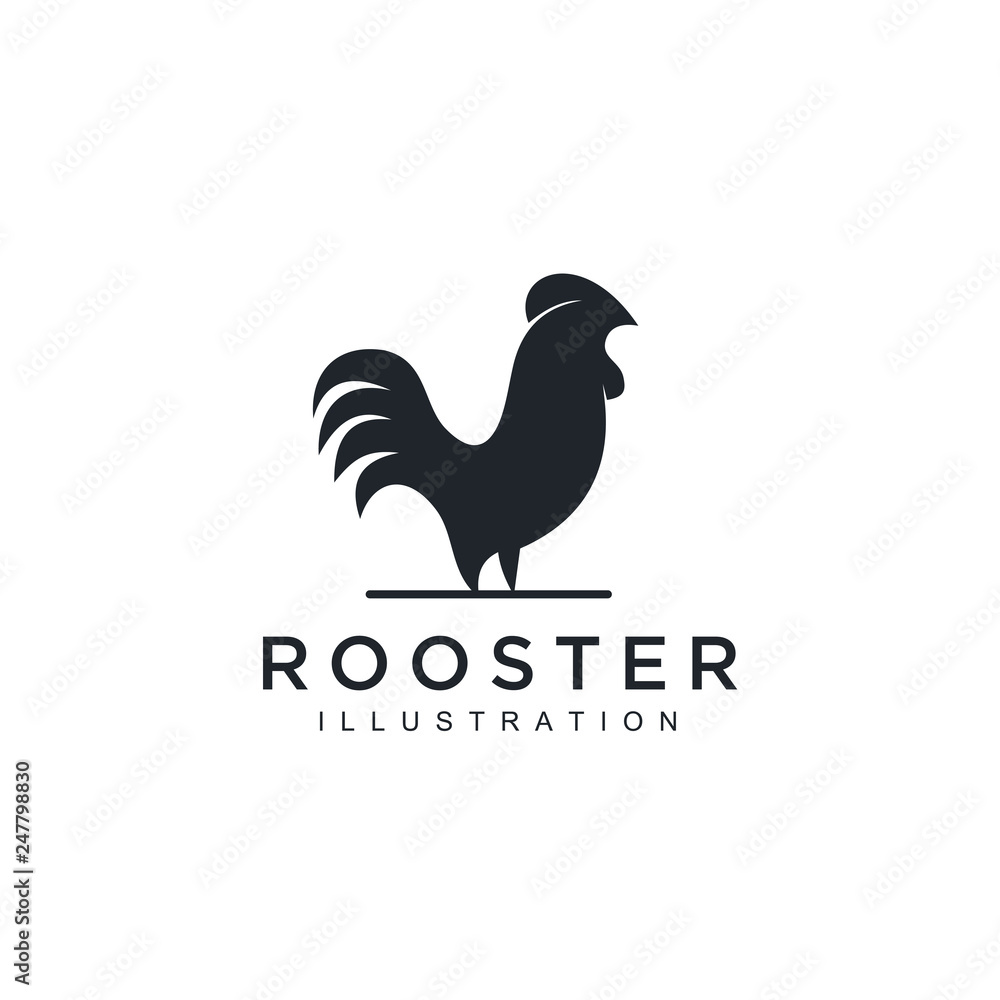 Fototapeta premium Rooster arrow Logo Template Design Vector, Emblem, Design Concept, Creative Symbol, Icon illustration