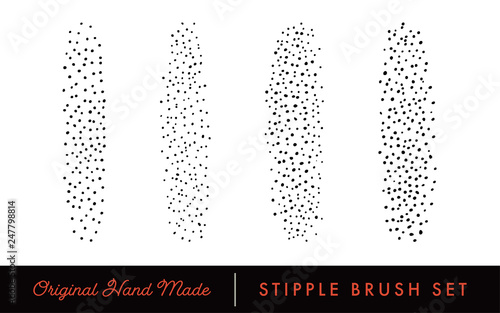 Stipple Brush Set for Texturing and Shadow (Light)