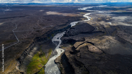 Tableau sur toile Icelandic aerial photography captured by drone