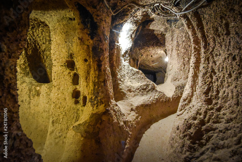 Kaymakli Underground City is contained within the citadel of Kaymakli in the Central Anatolia Region of Turkey