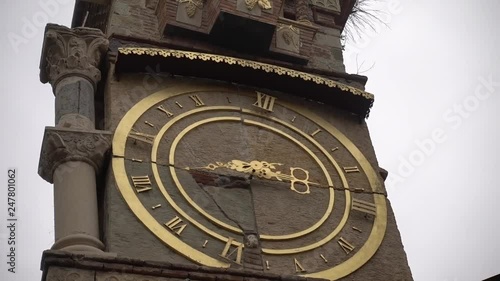 Clock dial on the tower of the theater building in Tbilisi Georgia photo