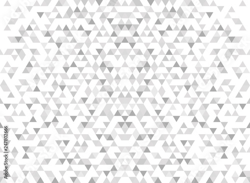 Abstract modern triangle pattern gradient gray background.