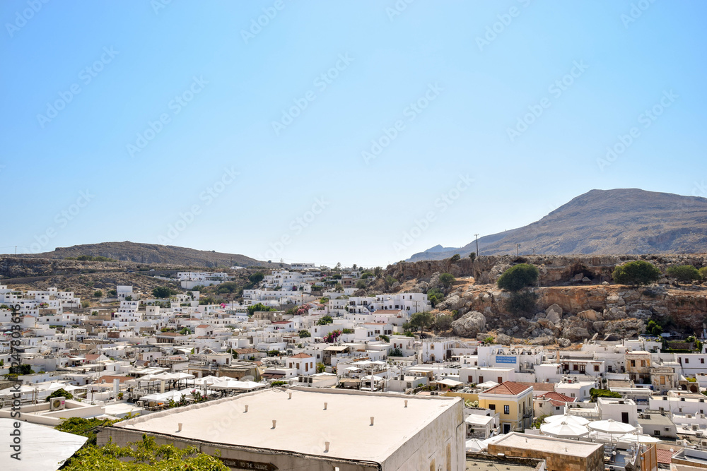 Stadt auf Rhodos, Leben, Menschen, Leben, Wohnungsraum, Häuser, Griechenland