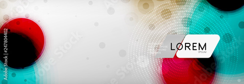 Background abstract - blurred dotted color circle shape, techno bubbles