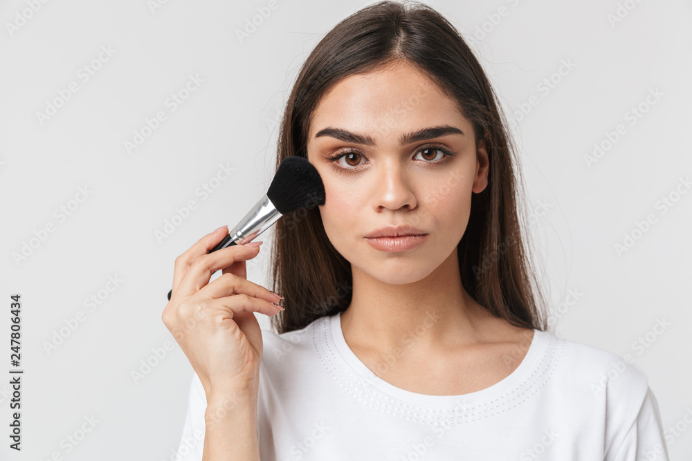Close up portrait of a pretty young woman