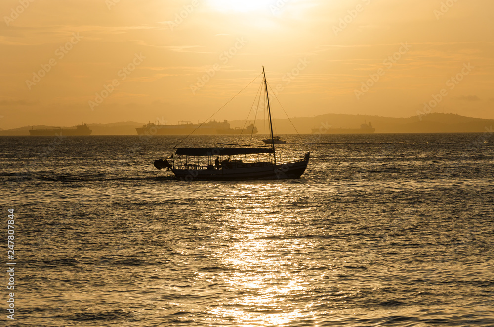 Sunset and Boat Sunset and Boat