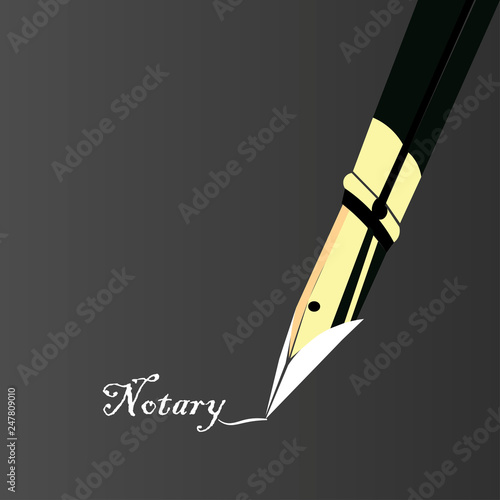 Notary pen illustration 