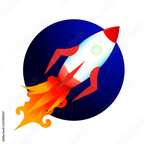 Rocket on moon 