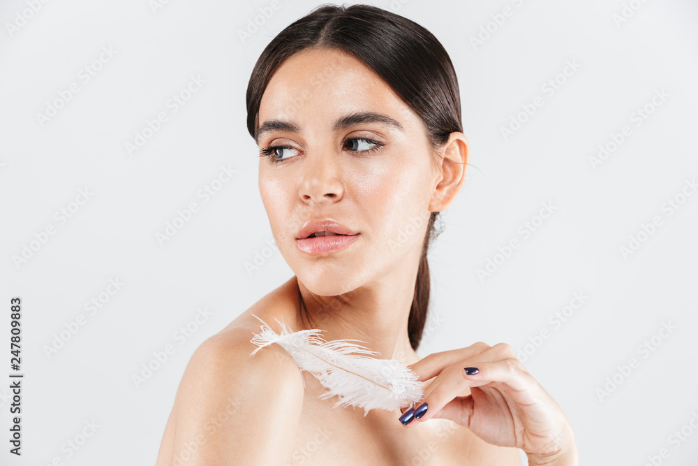 Beauty portrait of an attractive healthy woman standing Beauty portrait of an attractive healthy woman standing