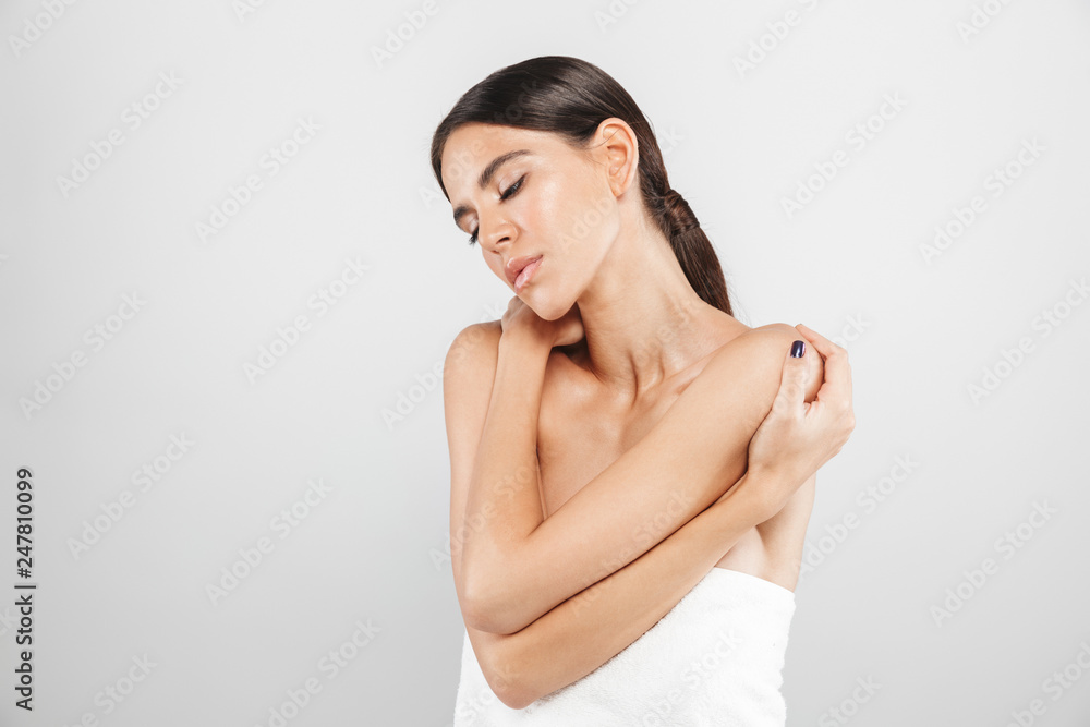 Beauty portrait of an attractive healthy woman standing Beauty portrait of an attractive healthy woman standing