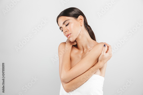 Beauty portrait of an attractive healthy woman standing