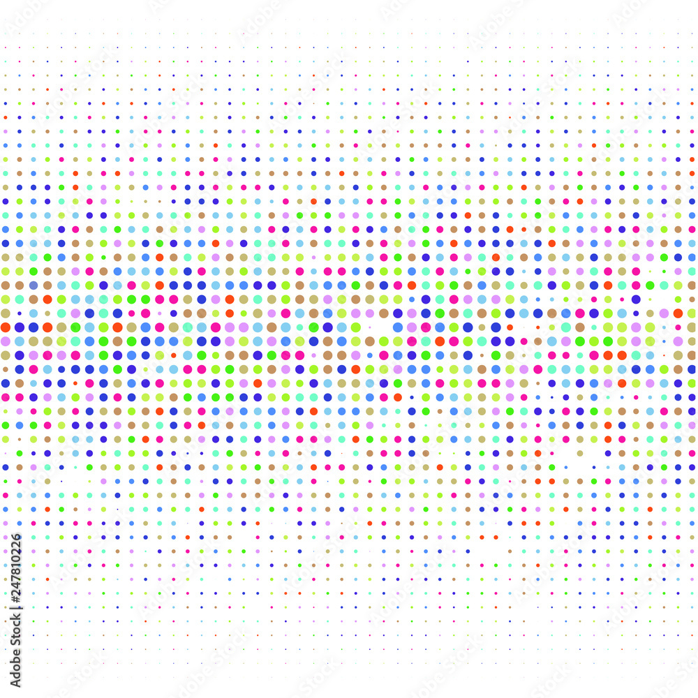 The colored dots on white background   for text, logo, banner, poster, label, sticker, layout. 