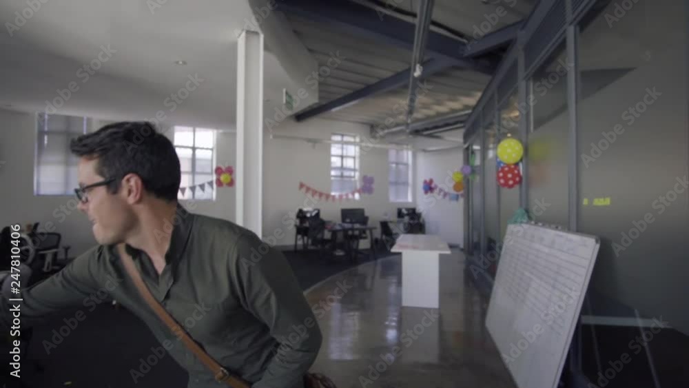 Businessman dancing in the office Businessman dancing in the office