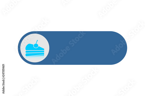 Pie or cake isolated vector flat icon