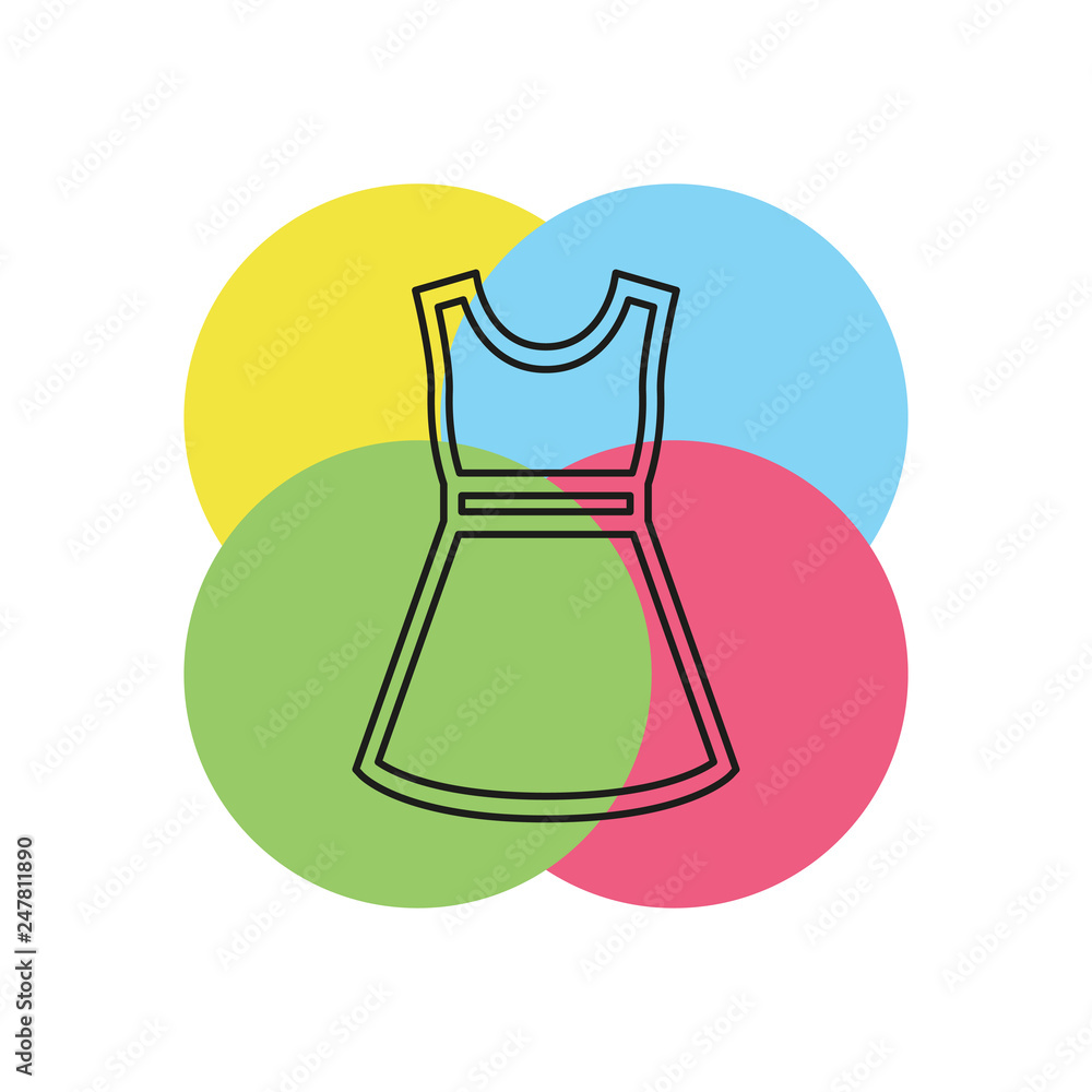 fashion model symbol, vector casual woman dress fashion model symbol, vector casual woman dress
