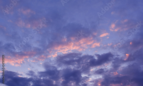 Evening gloomy sky