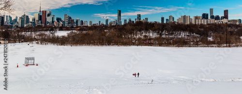 Toronto, ON / Canada - January 20, 2019: Cold snap in Toronto