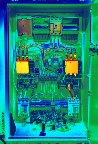 Infrared image of electrical panel